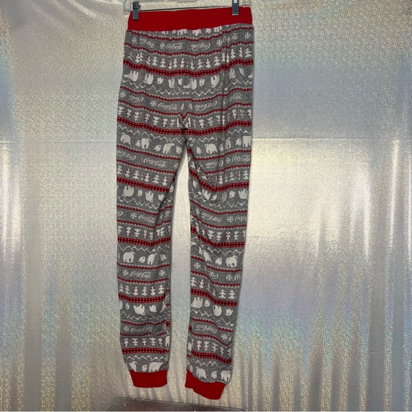 Coca-cola pants pjs polar bears soda drink lovers Christmas winter theme lounge - Picture 3 of 8